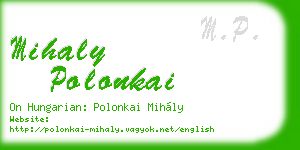 mihaly polonkai business card