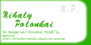 mihaly polonkai business card